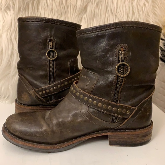 Fiorentini + Baker Eternity Eli Leather Brown Buckle Boots - Picture 7 of 16